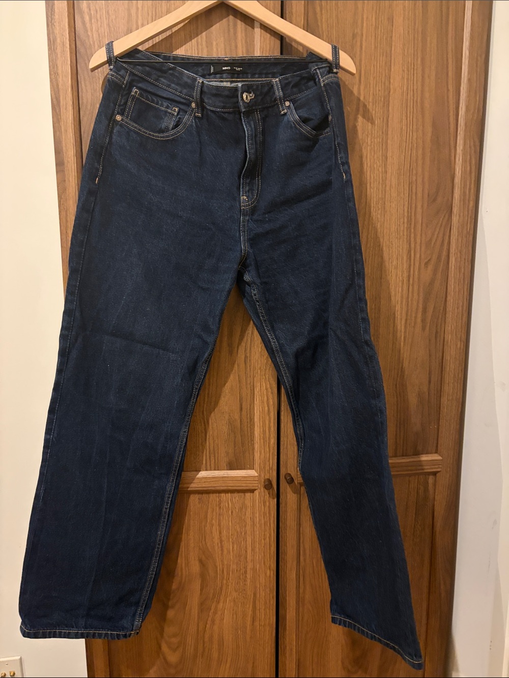 Mango Dark Blue Flare & Wide Leg Jeans
